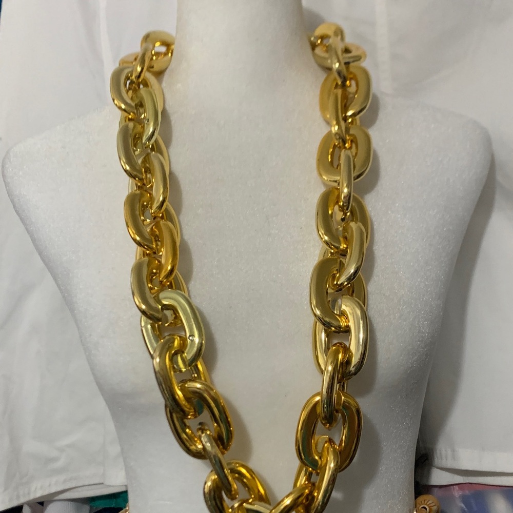 Gold Chunky Link Necklace - Women Jewelry - Picture 1 of 3